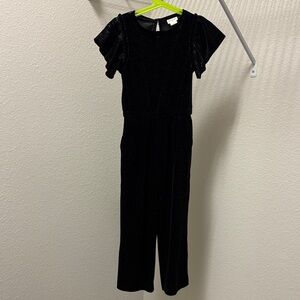 Crewcuts Sparkling Black Velvet Jumpsuit